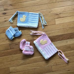 Baby Custom knitted Hats and Booties